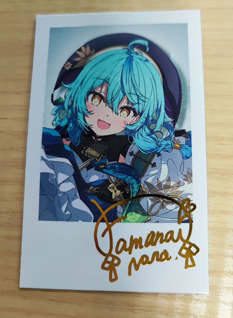 にじさんじ 珠乃井ナナ_チェキ風カード(サイン箔押し) - メルカリ