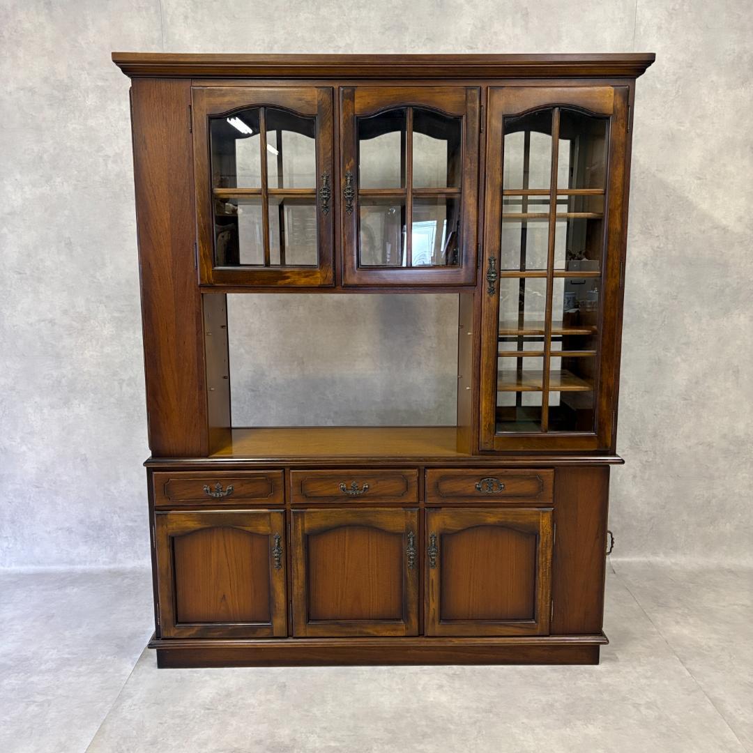 カリモク家具　レトロ家具　大型　ガラス戸棚　食器戸棚 2024-ec4080nk-top.jpg