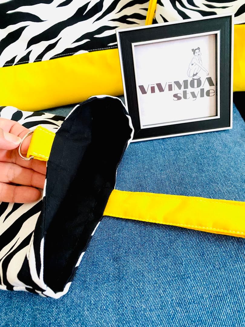 あゆみ　オーダー商品　ゼブラ×イエロー　入園入学グッズ　ViViMOA