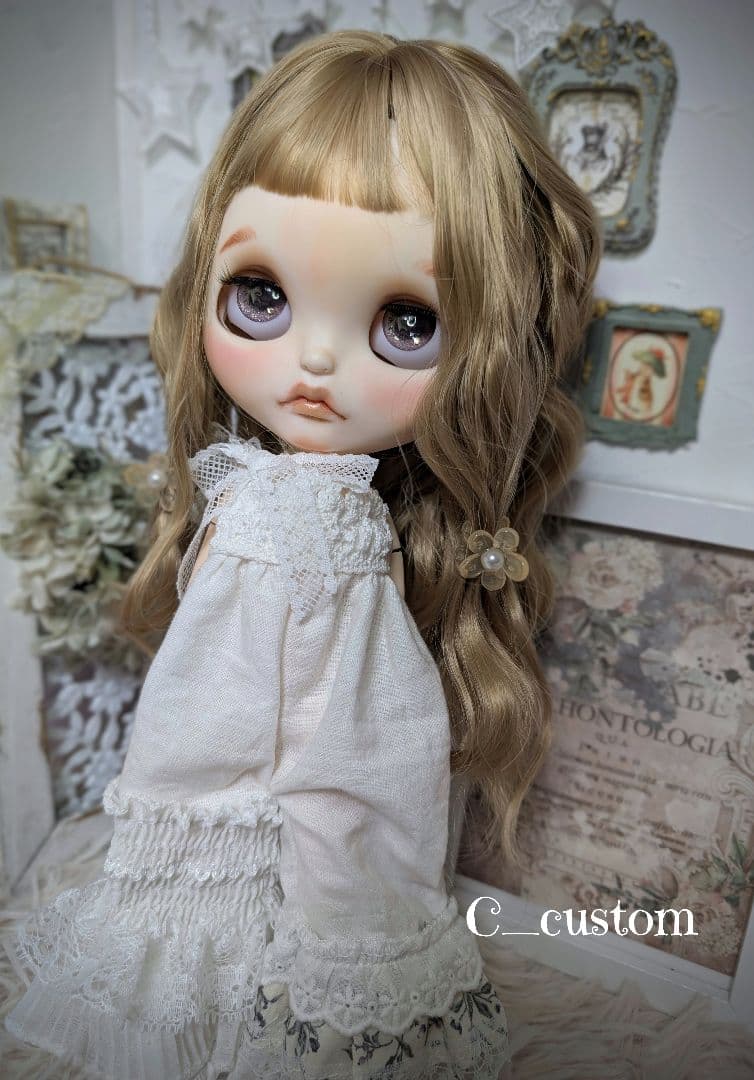 ちむこ❁︎アイシードール❁︎カスタム❁︎アウトフィット付き アイシードール ブライス 服 ドレス アウトフィット 1/6ドール