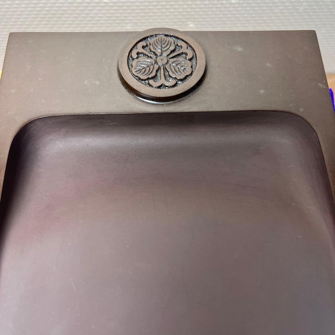 ⭕️赤間硯 名工 三代 日枝玉峯 特殊作品 彫刻長方研 美品 逸品 工芸品