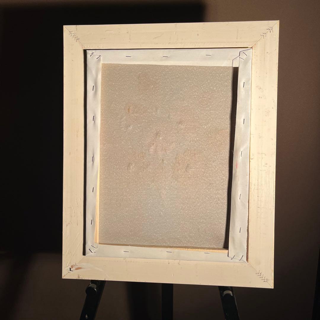 手書き油絵 花瓶の花 額付 肉筆絵画 インテリア 油彩画 - メルカリ