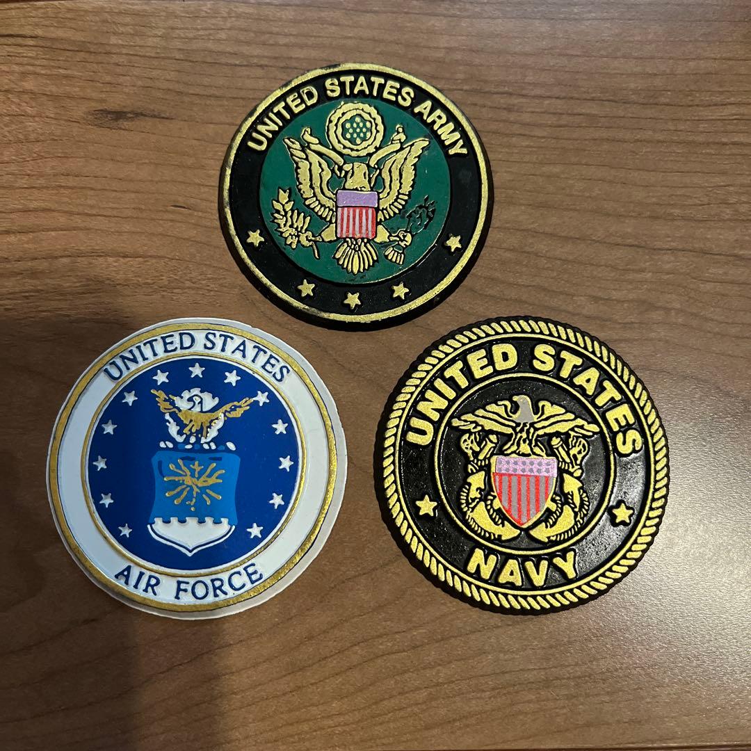 アメリカ軍陸海空軍シンボルマグネット3点セット 徽章海军收藏品(未知日期) | eBay