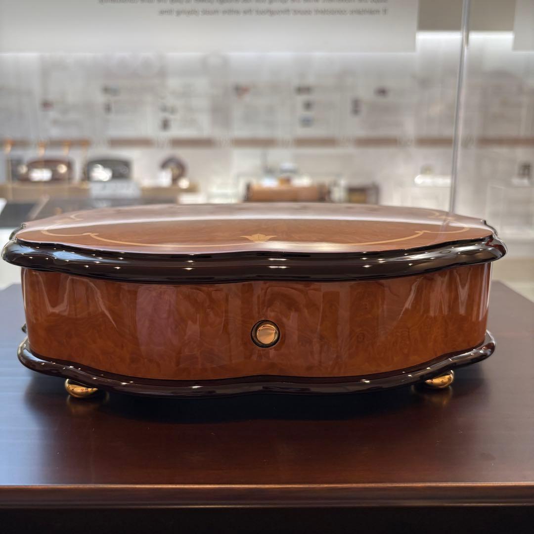 リュージュ72弁オルゴール 星に願いを リーフ型象篏細工Fleur de Lys