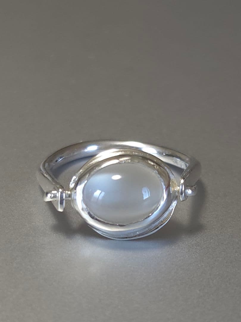 ハンドメイド シルバーリング　ムーンストーン リング 12号 天然ムーンストーン7.60カラット シルバーリング シルバー925 一点もの