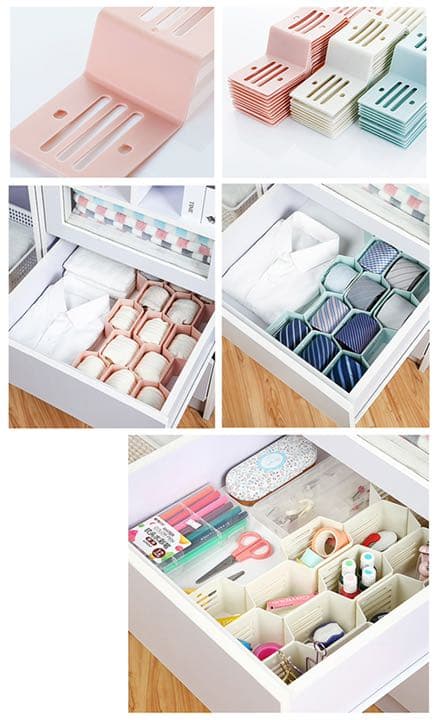 引き出し収納仕切り板 パステルカラー カットOK 衣類 食器 メイク道具
