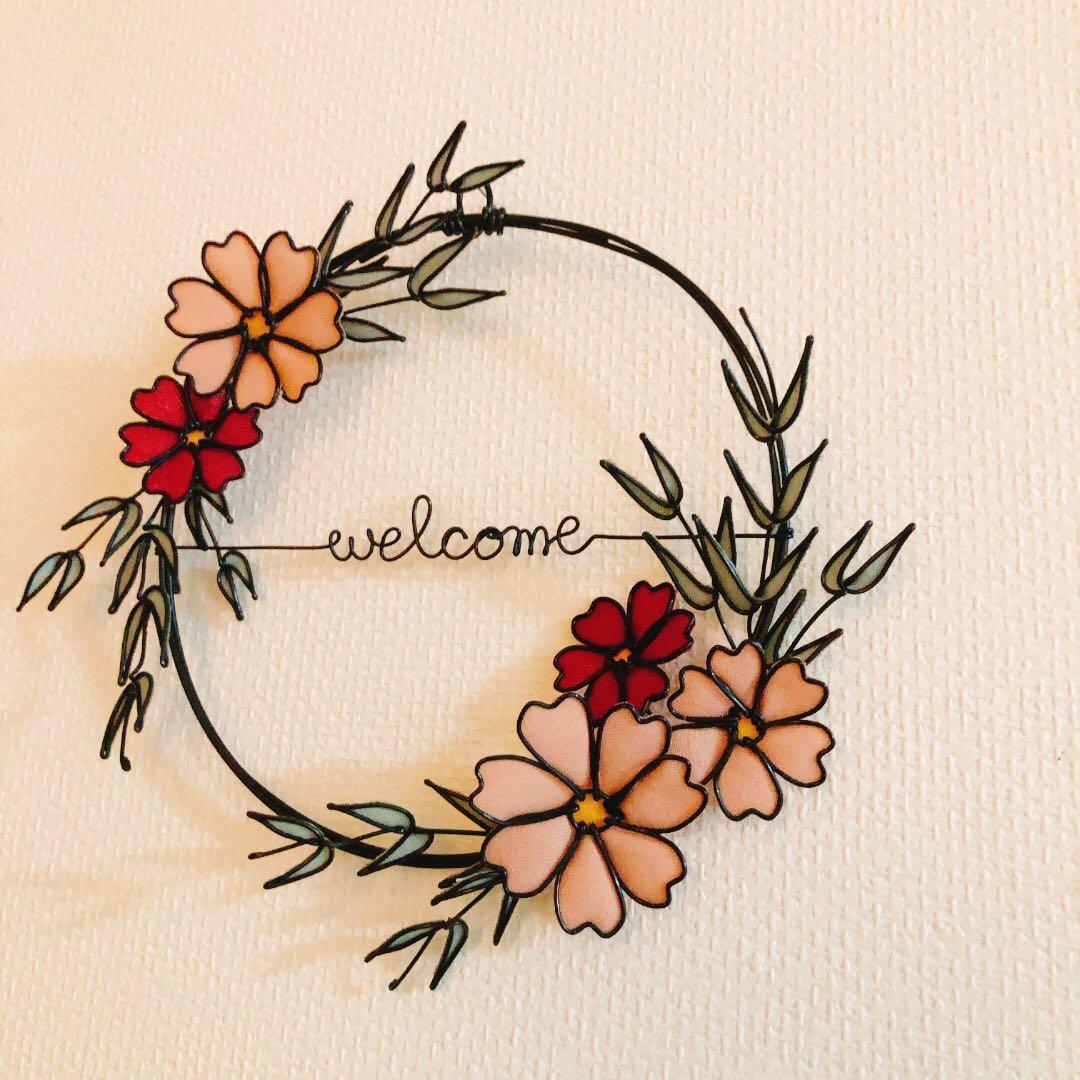 ワイヤークラフト ワイヤーアート コスモスのリース - メルカリ