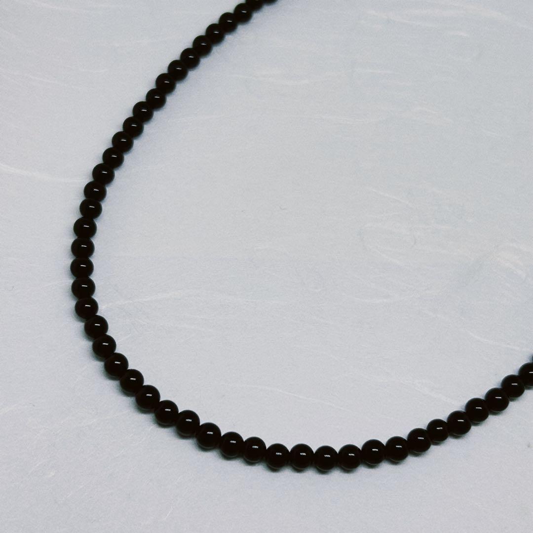 AAAモリオン丸4mmネックレス50cm 持ち主を守る 不安吸収 幸運を呼ぶ