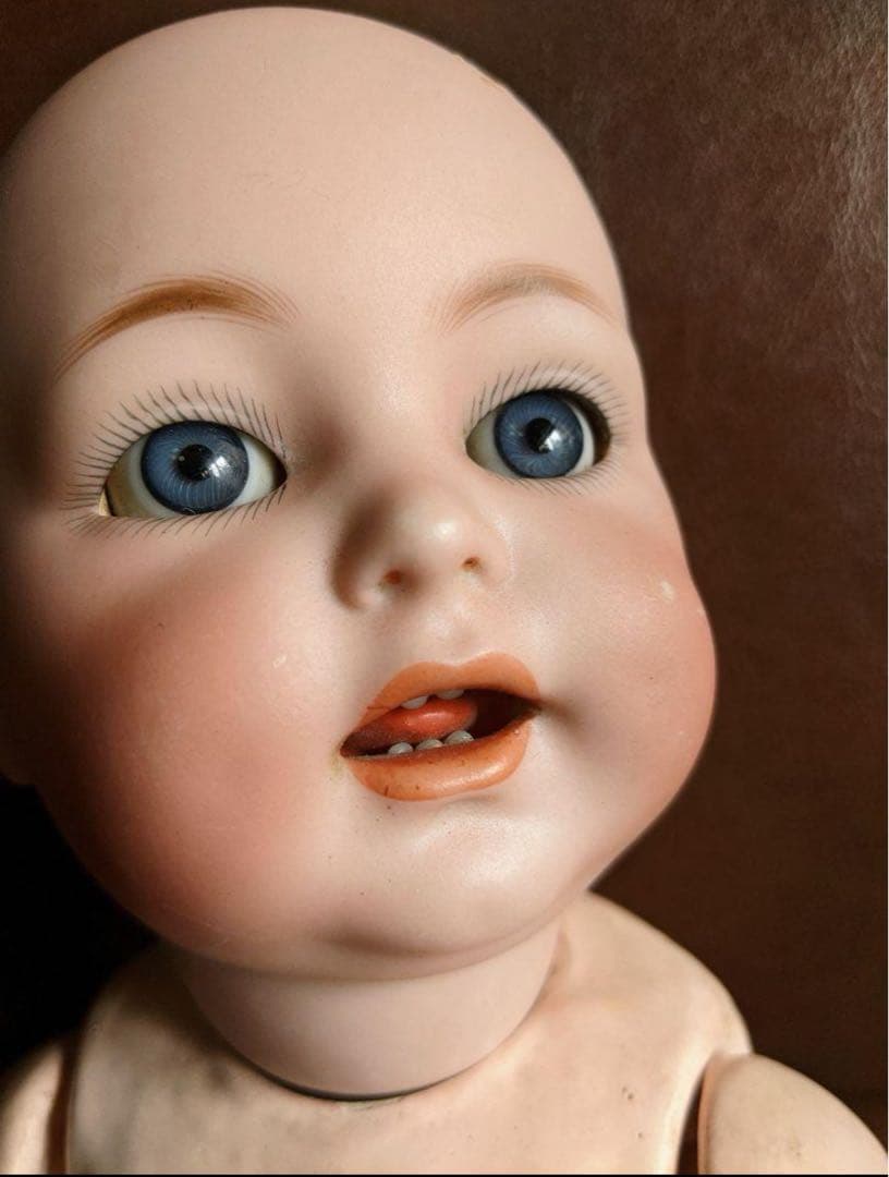 S&H122 上下歯・舌有りのレアベビービスクドール