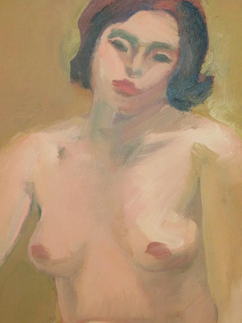 ◆　作者不詳　「裸婦」　油彩　F10号　◆