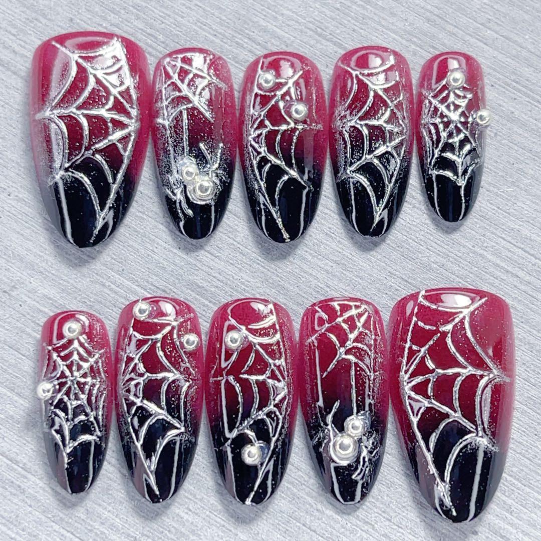 スパイダーウェブデザイン ネイルチップ 10個セット No468 - メルカリ