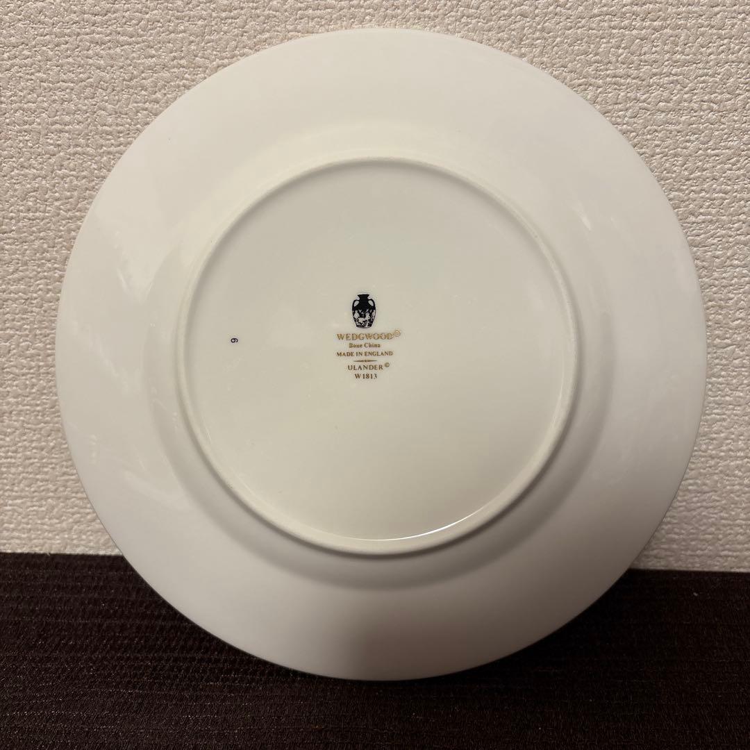 ウェッジウッド　ユーランダー　パウダールビー　デザートプレート　20.5cm