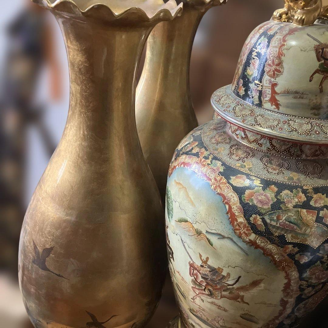 骨董品のセット武士の鎧、兜、装飾壺他 - メルカリ