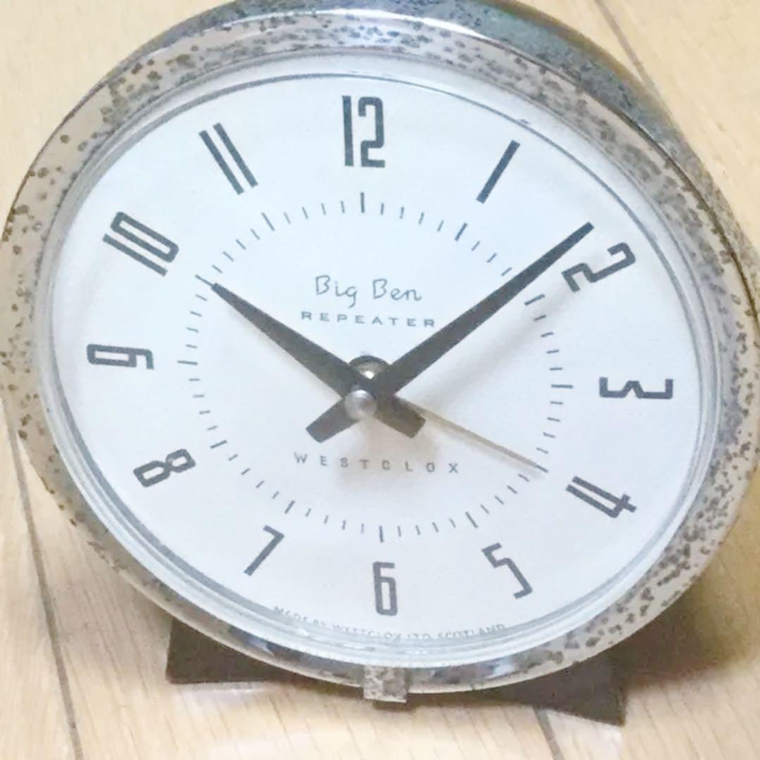 アンティーク 【WESTCLOX 】置き時計 スコットランド Antique Westclox USA Jack o' Lantern Wind Up Alarm Clock. It winds