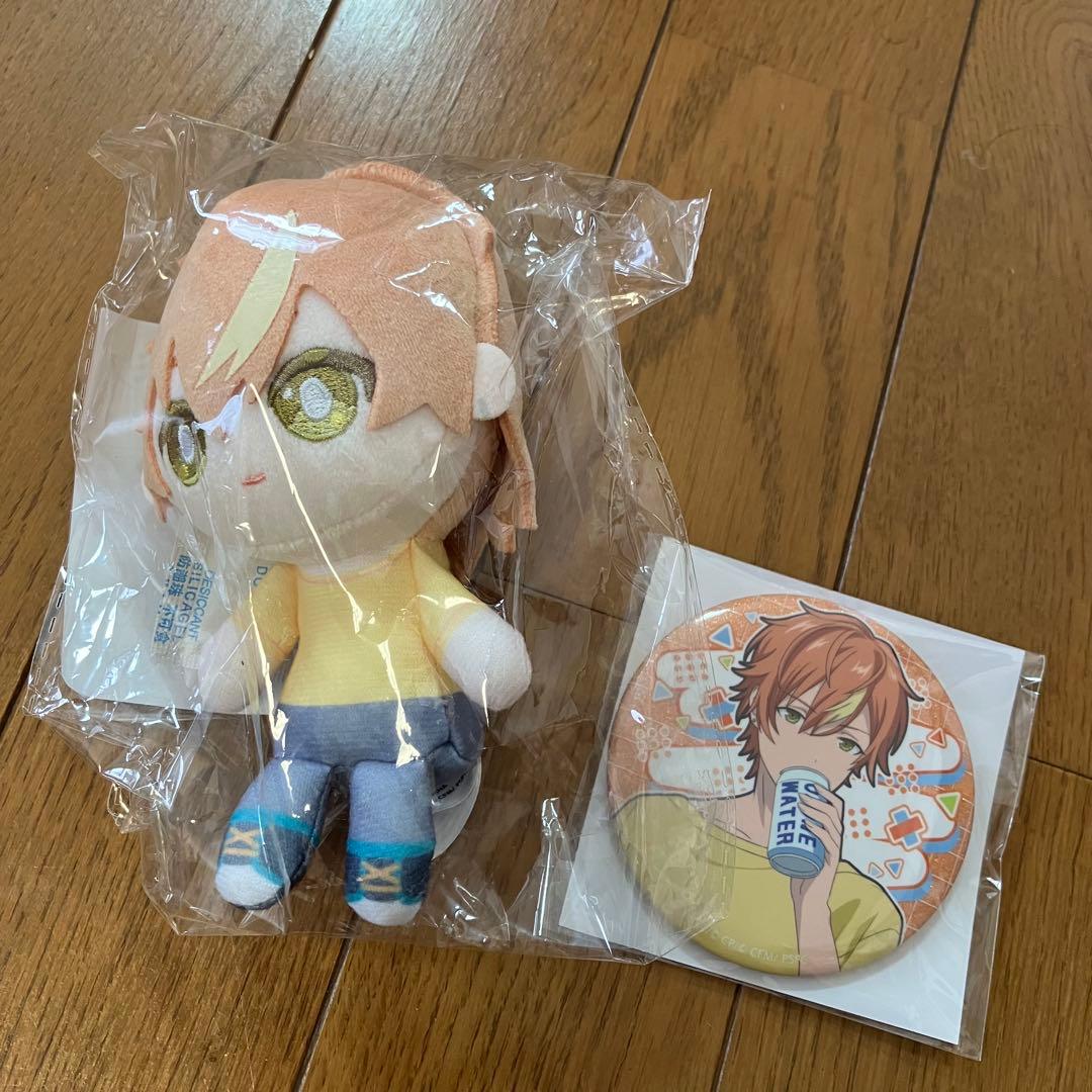 プロセカ はぴこれ 東雲彰人 A賞 ぬいぐるみマスコット 缶バッチE賞