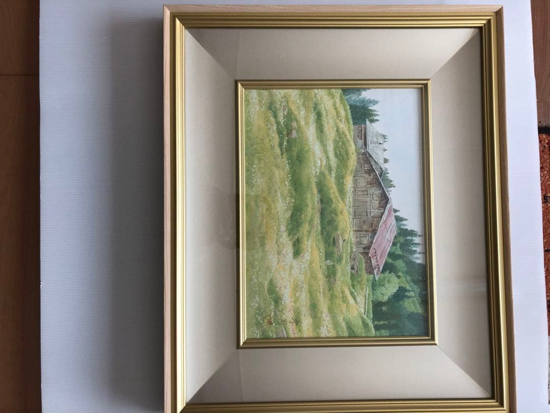 大幅値下げしました‼️日本美術院￼院友　宮野孝司の肉筆日本画「花の谷」