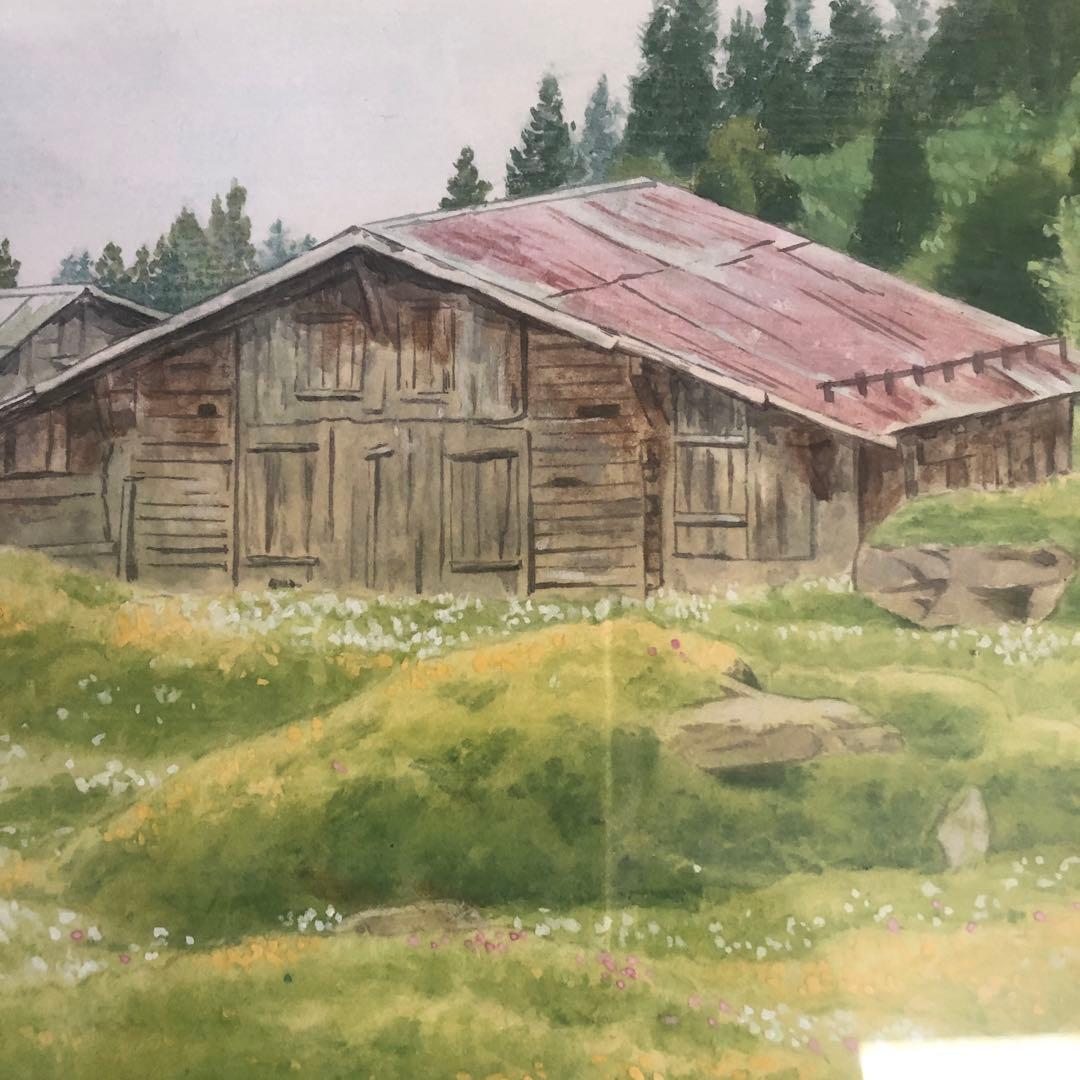 大幅値下げしました‼️日本美術院￼院友　宮野孝司の肉筆日本画「花の谷」