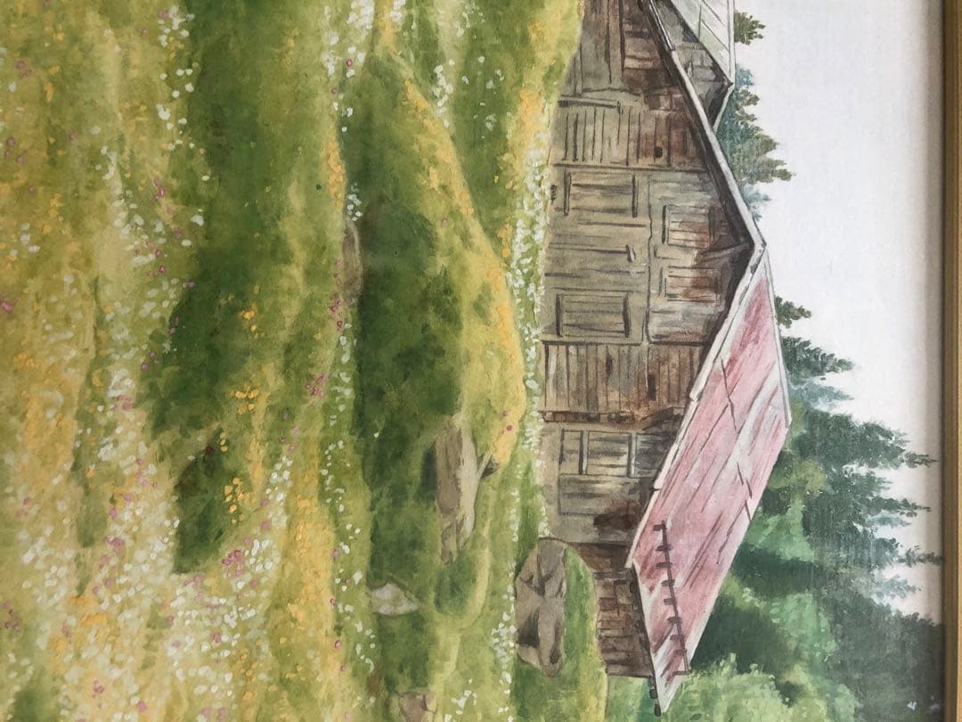 大幅値下げしました‼️日本美術院￼院友　宮野孝司の肉筆日本画「花の谷」