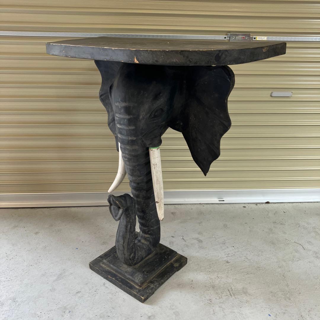 ヴィンテージ 象柄彫刻 木製カウンターテーブル コンソールテーブル 飾り棚 ヴィンテージデザイン コンソールテーブル Lewis(ルイス) | 家具