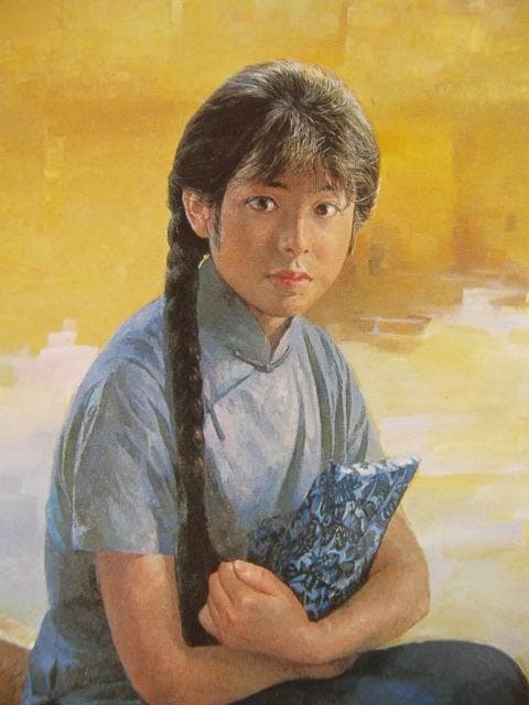 李志宏、【過ぎし刻】、希少な画集画、新品高級額 額装付、状態良好