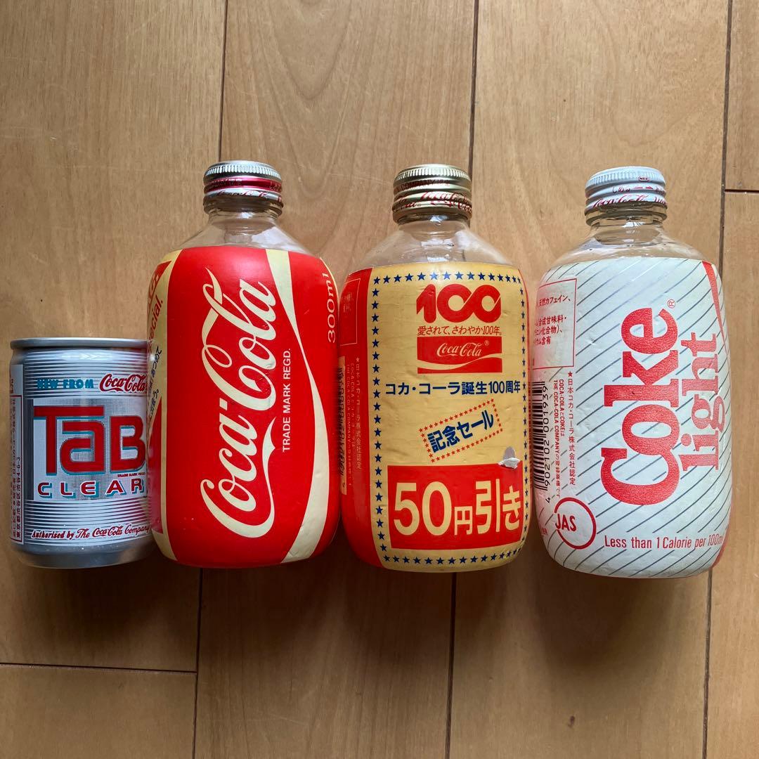 コカコーラ アンティークレトロレアだるま瓶、空き缶 100周年版等