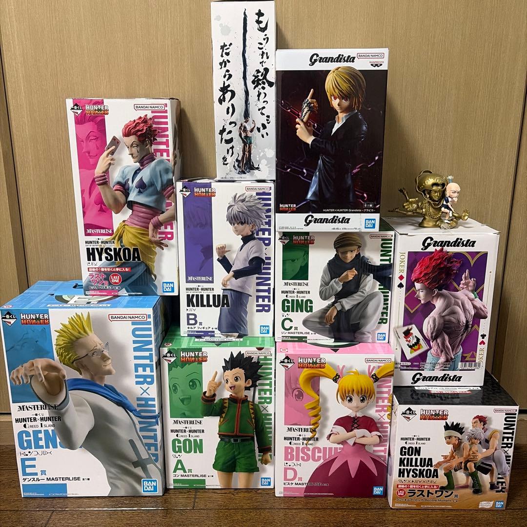 HUNTER x HUNTER フィギュア、スペルカード、ステッカーセット - メルカリ