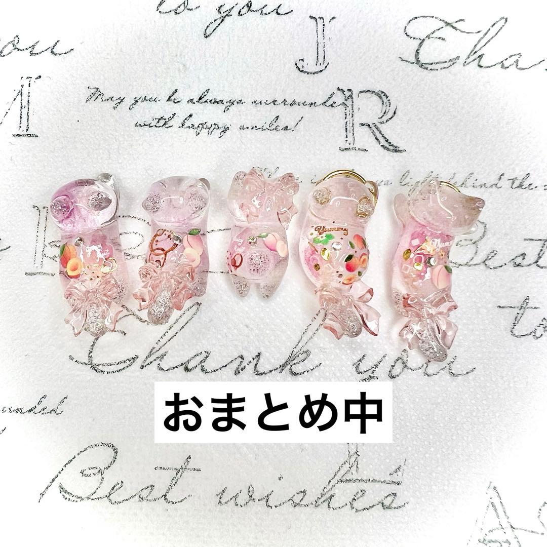 桃　リボン　猫　5個セット ねこモテ ケリポンにゃ〜リボンつき ( 1個 )/ : 爽快ドラッグ - 通販