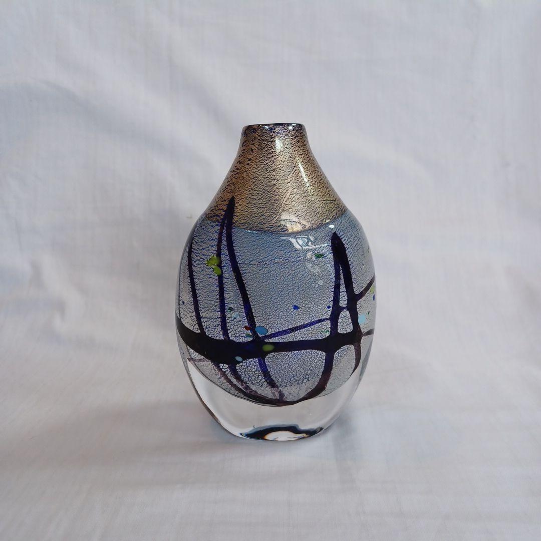 ガラス花瓶(富山ガラス工房) 富山アイコニック YAKUBIN 一輪挿し/Remelt-Blue 806 | 富山ガラス工房