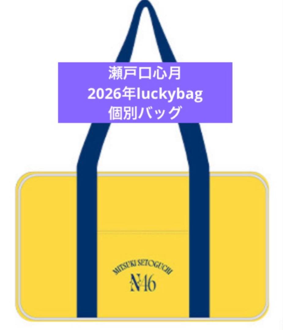 乃木坂46 限定 個別バッグ 瀬戸口心月 2026 luckybag - メルカリ