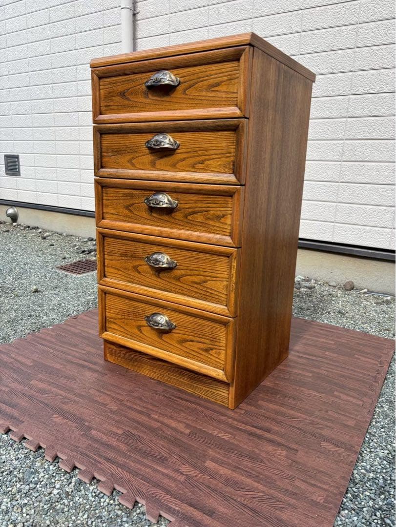 取手がレア！G PLAN 木製 5段引き出しラック ミッドセンチュリースタイルのG-PLANの家具、Limba（リンバ）の