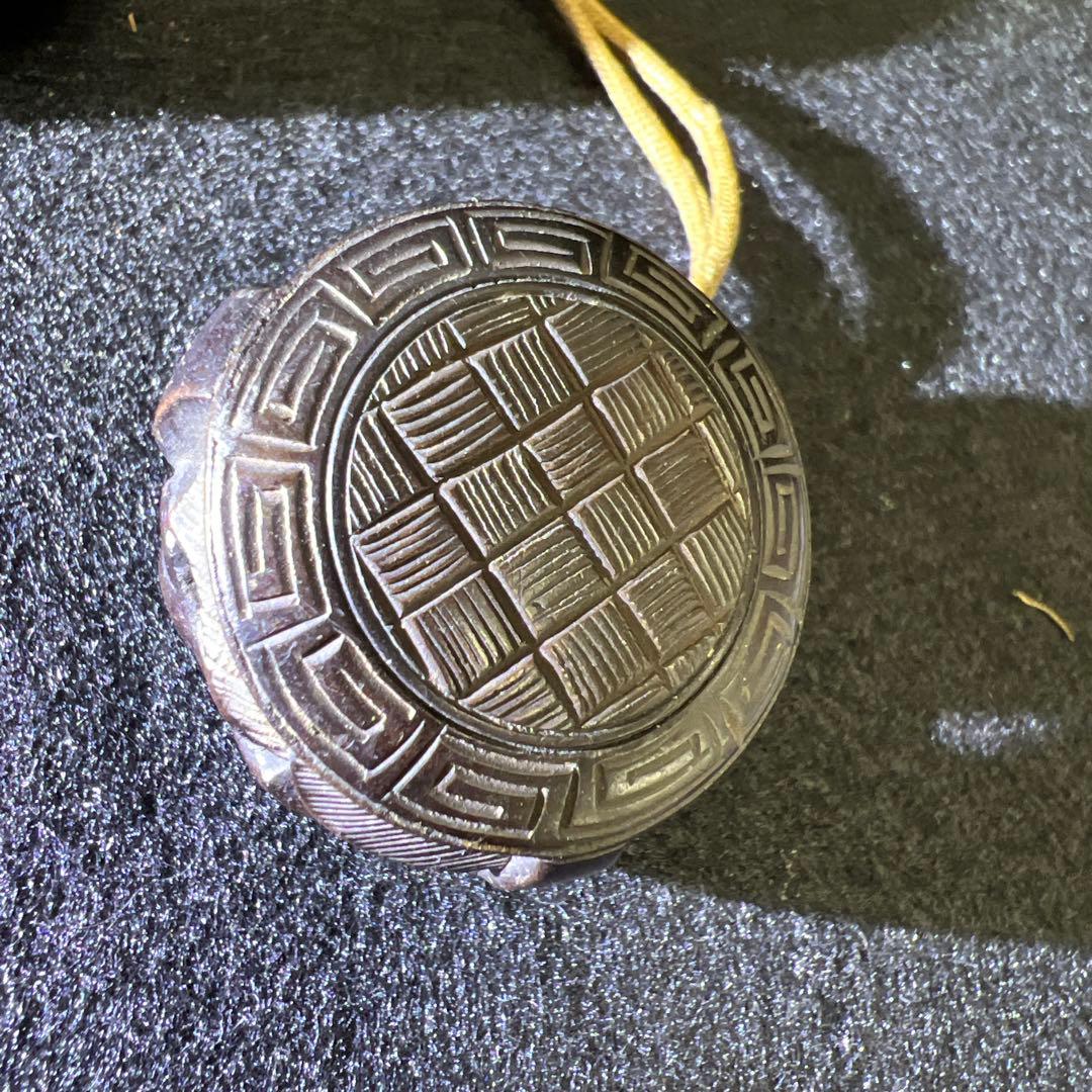 江戸時代 蒔絵木彫五段印籠、透彫木彫根付 43g 東Y8-0109☆2Fタルチ