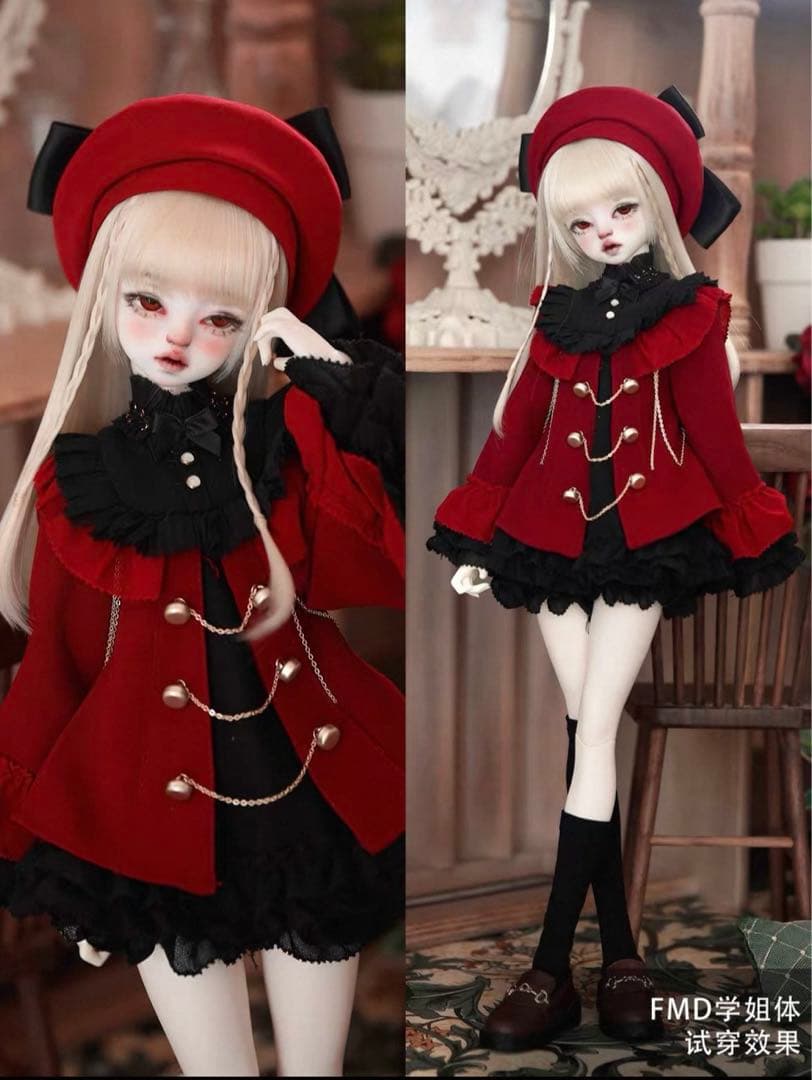 ディーラー様製 4分サイズ お洋服 赤色 海外BJD MDD MSDなど - メルカリ