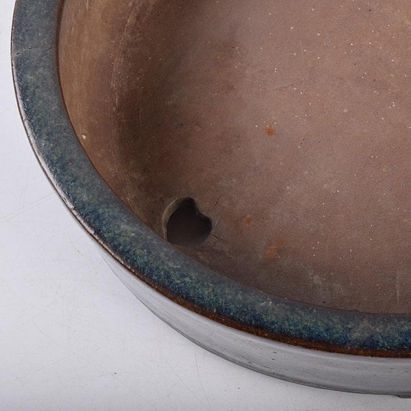 中国 清源豊國製造 紫砂 朱泥 海鼠釉 楕円盆栽鉢 植木鉢 M R8987B