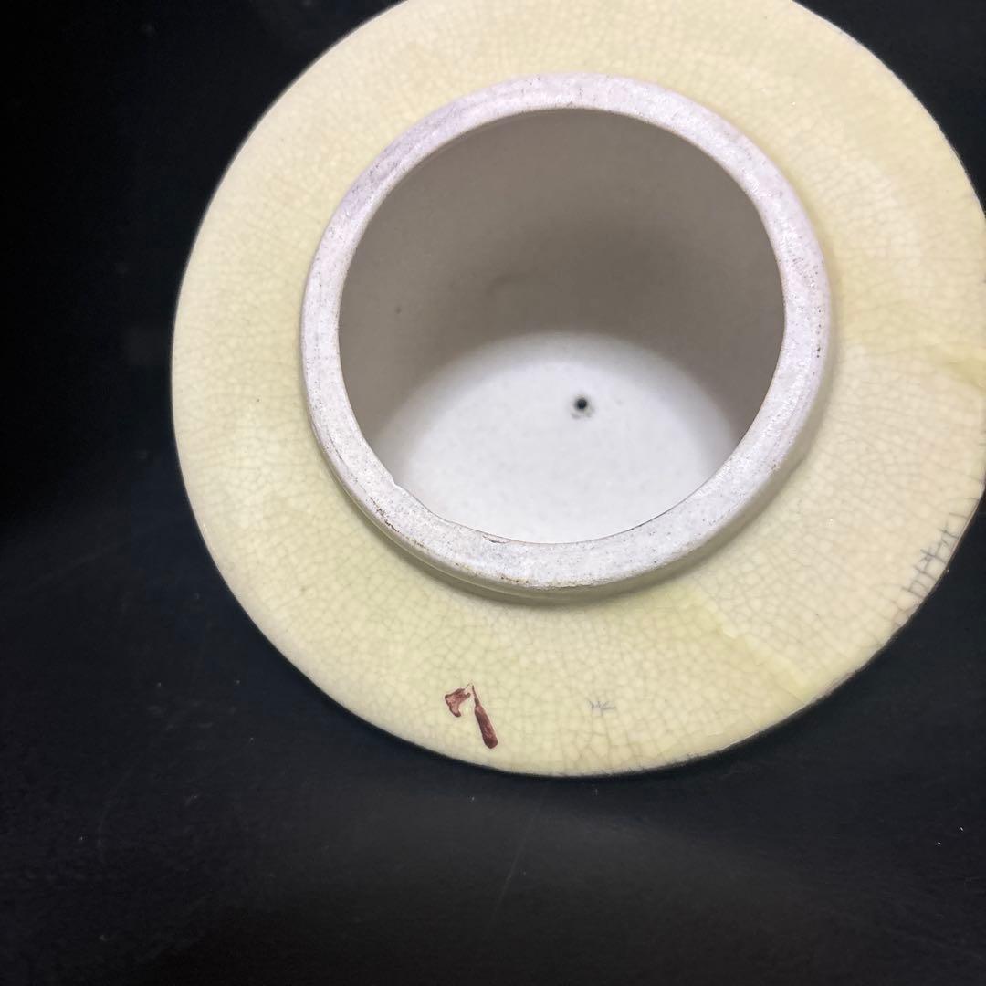 京薩摩焼 沈香壺 骨董 金彩 網目蝶図 - メルカリ