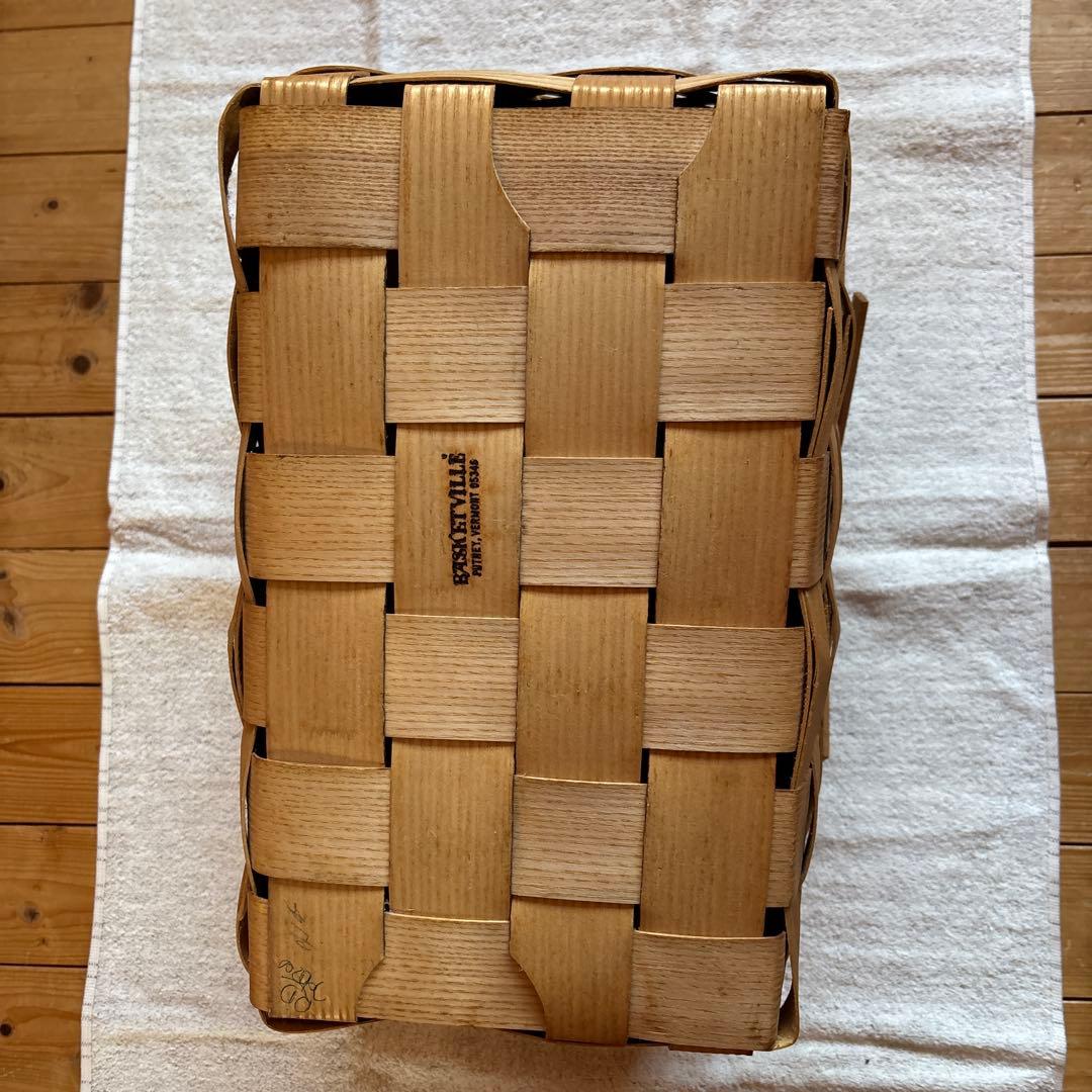 バスケットビル ルピナスステンシル柄 ピクニックバスケット USA製