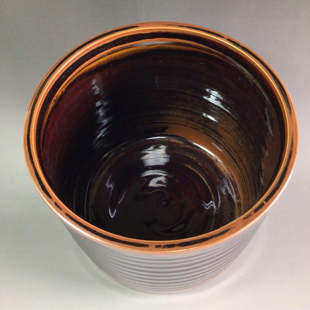 R121 水指 『泉窯 加藤藤山造』『古瀬戸』『一重口水指』 共箱