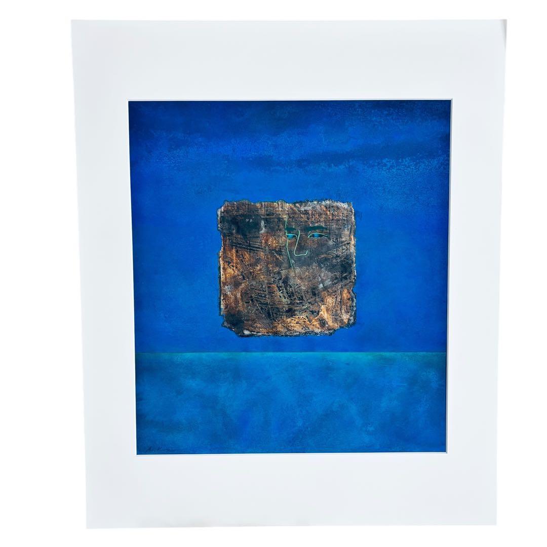 荒井虹子「帰ってみる夜」尹東柱 詩 額装 現代美術 作品42×37.5cm