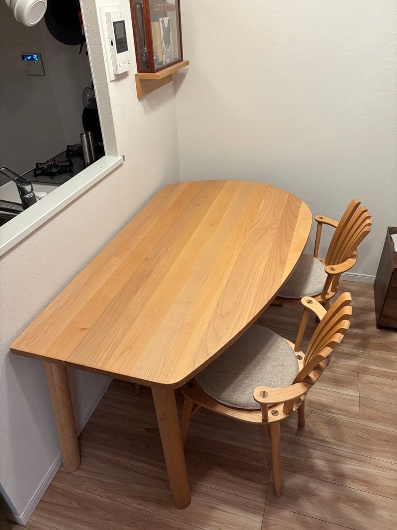 【値下げ！！】ミキモク　ダイニングテーブル 設置無料】4人用 メラミン ダイニングテーブルセット 5点 ミキモク