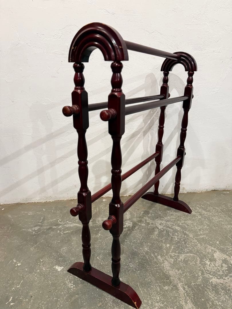 年末年始saleビンテージ ペイント 木製タオルハンガー アンティーク