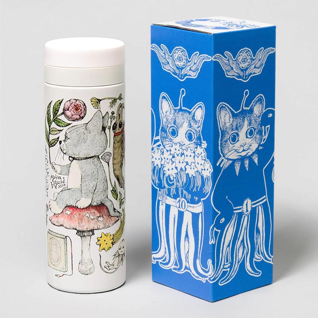 ヒグチユウコ★ サーモボトル 　ニャンコ 水筒　タンブラー★ボリス雑貨店　完売 サーモボトル 眼花たちとくろいねこ – ボリス雑貨店