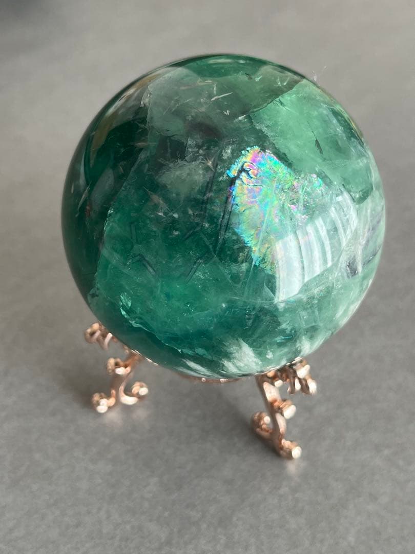 【高品質】フェザーフローライト　スフィア 6.4cm