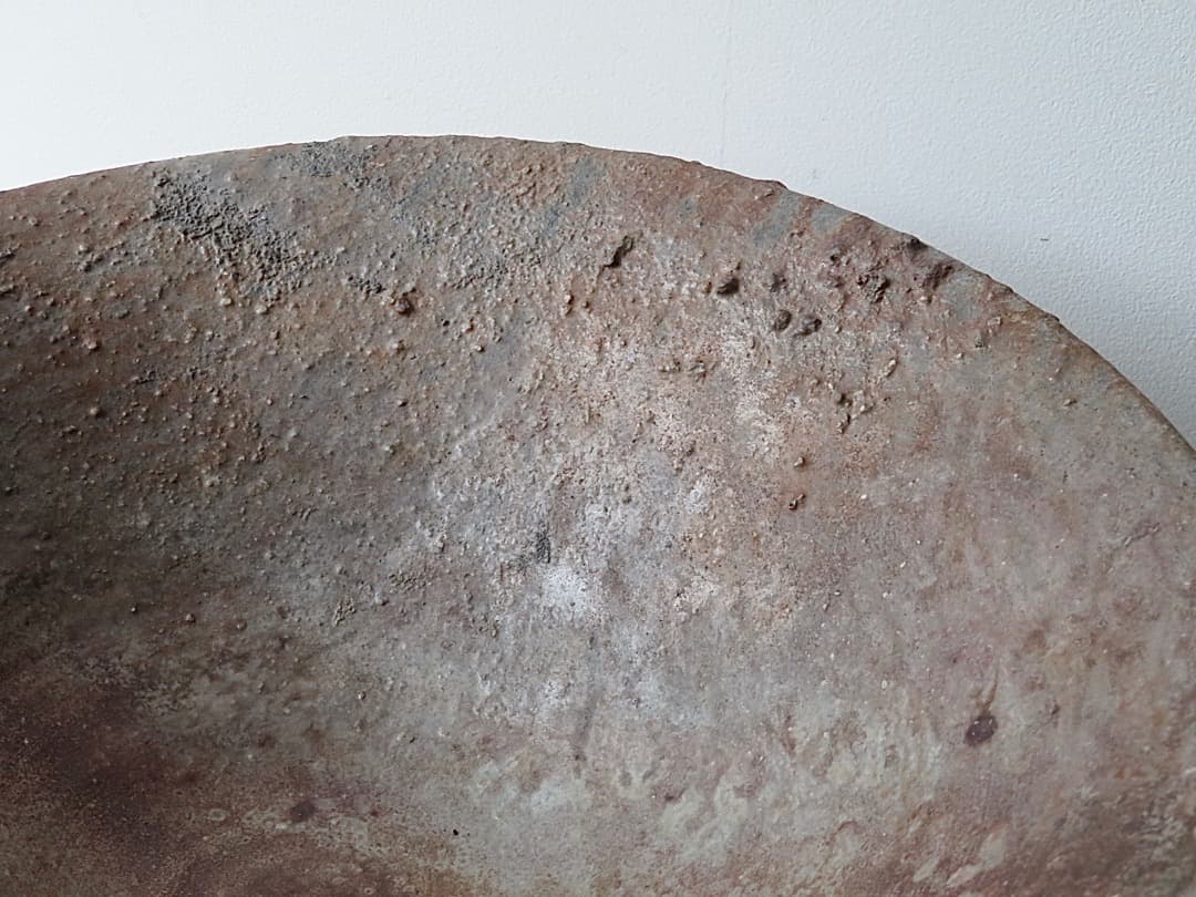 【値下】青娥窯　松元洋一作①　『自然釉大鉢』　穴窯焼成