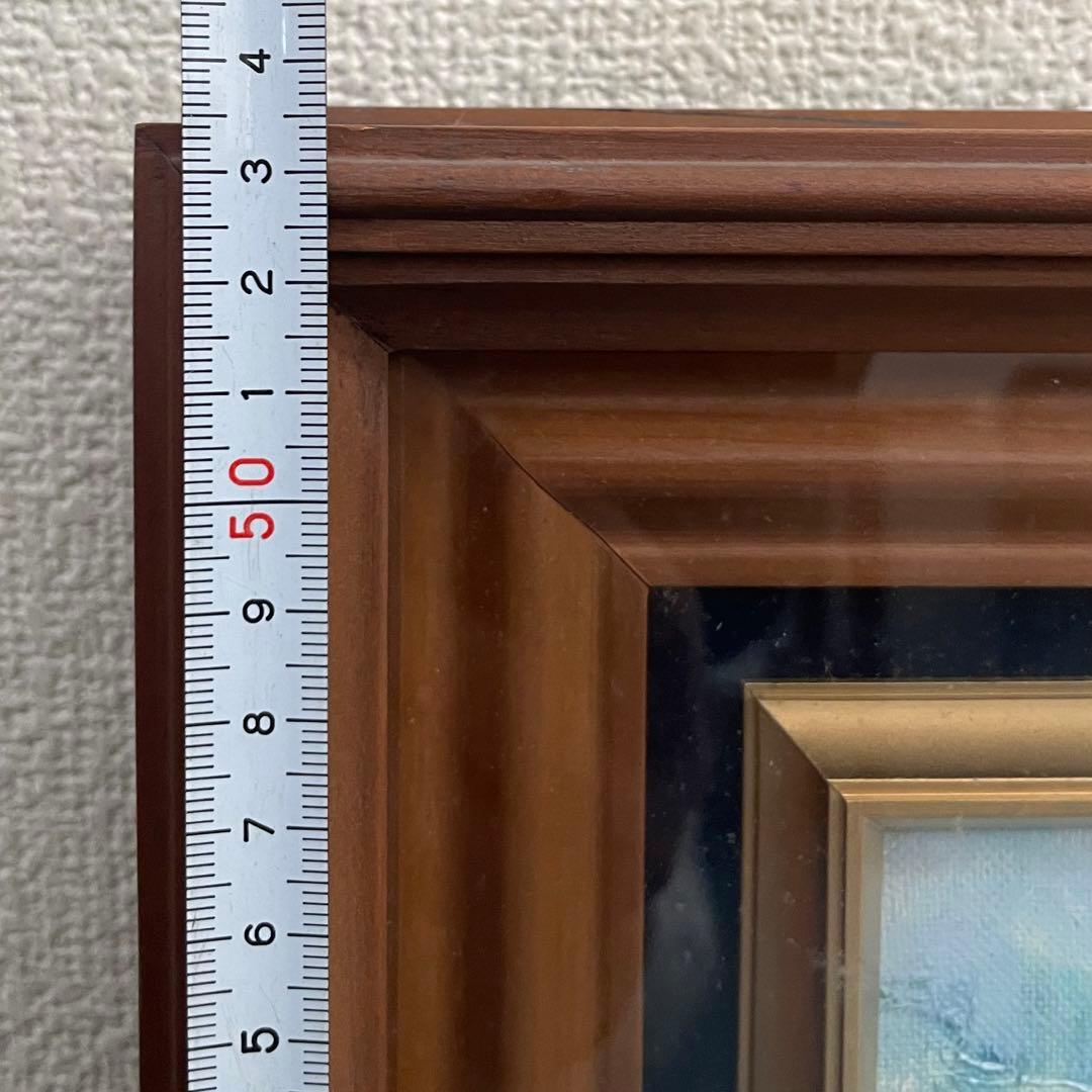 SNT11 猿渡一根 【白いアルプスと農家】 油絵 額装 風景画 絵画 - メルカリ