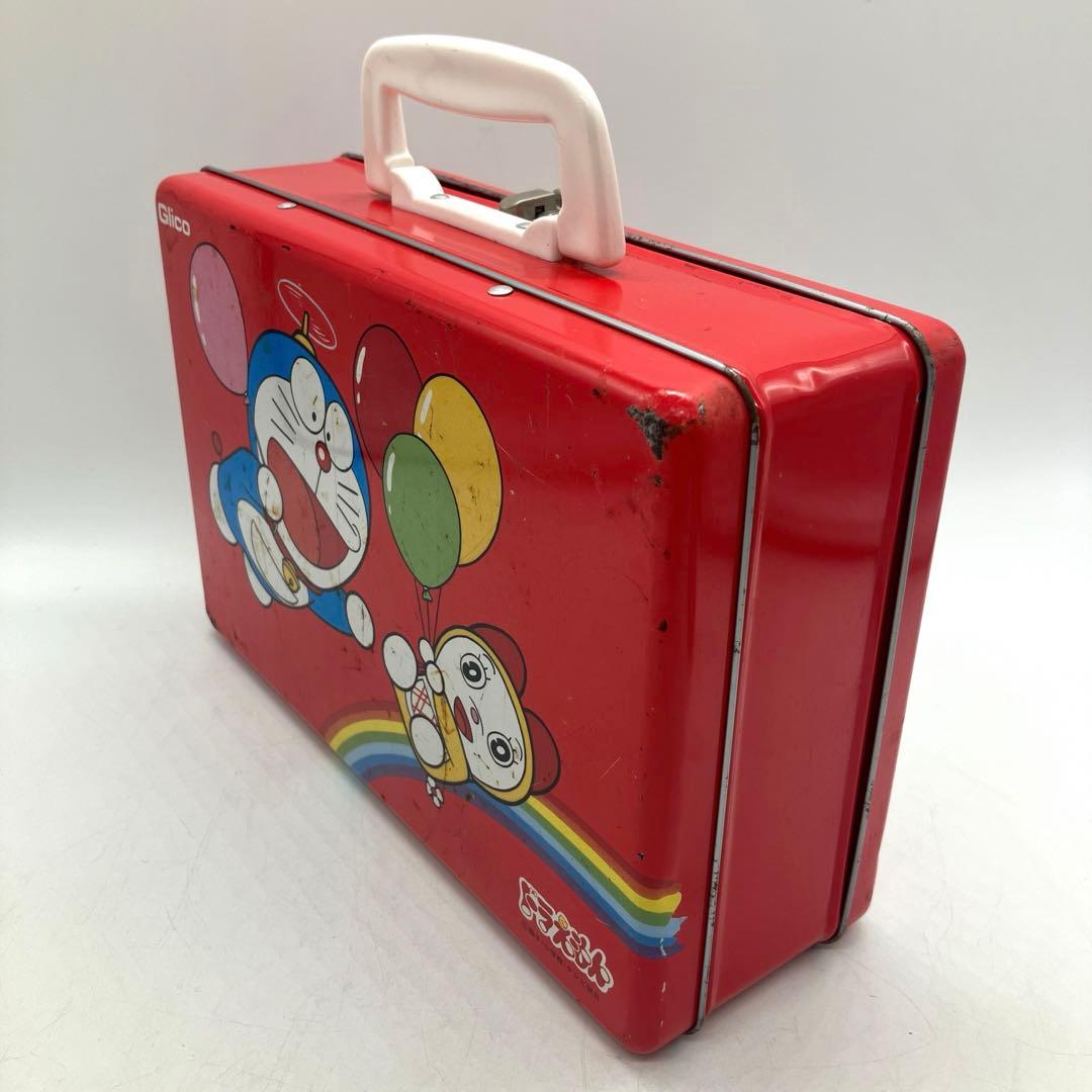 ドラえもん 江崎グリコ glico お菓子缶 ケース缶 赤 平成 レトロ