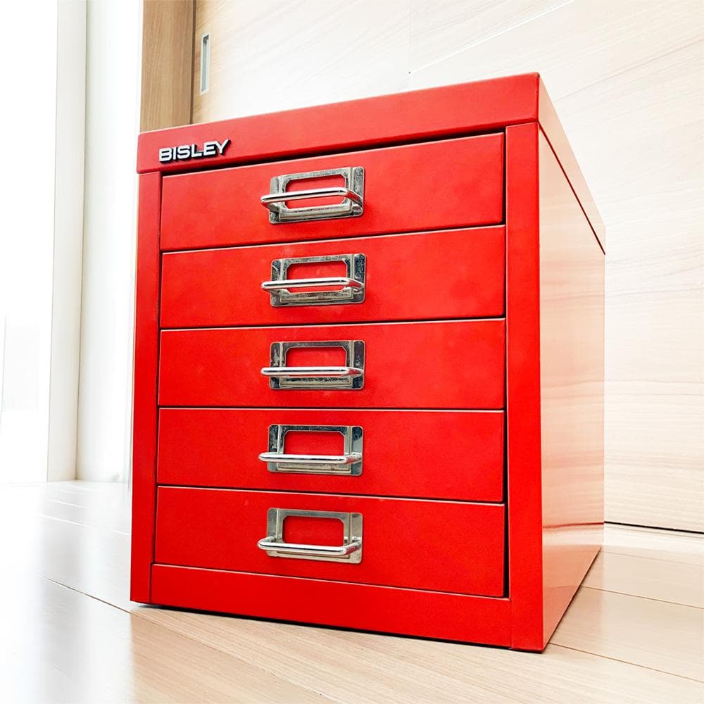 BISLEY ビスレー A4 引き出し 5段 スチール キャビネット red BISLEY ビスレー スチールキャビネット 4段 6段 インダストリアル