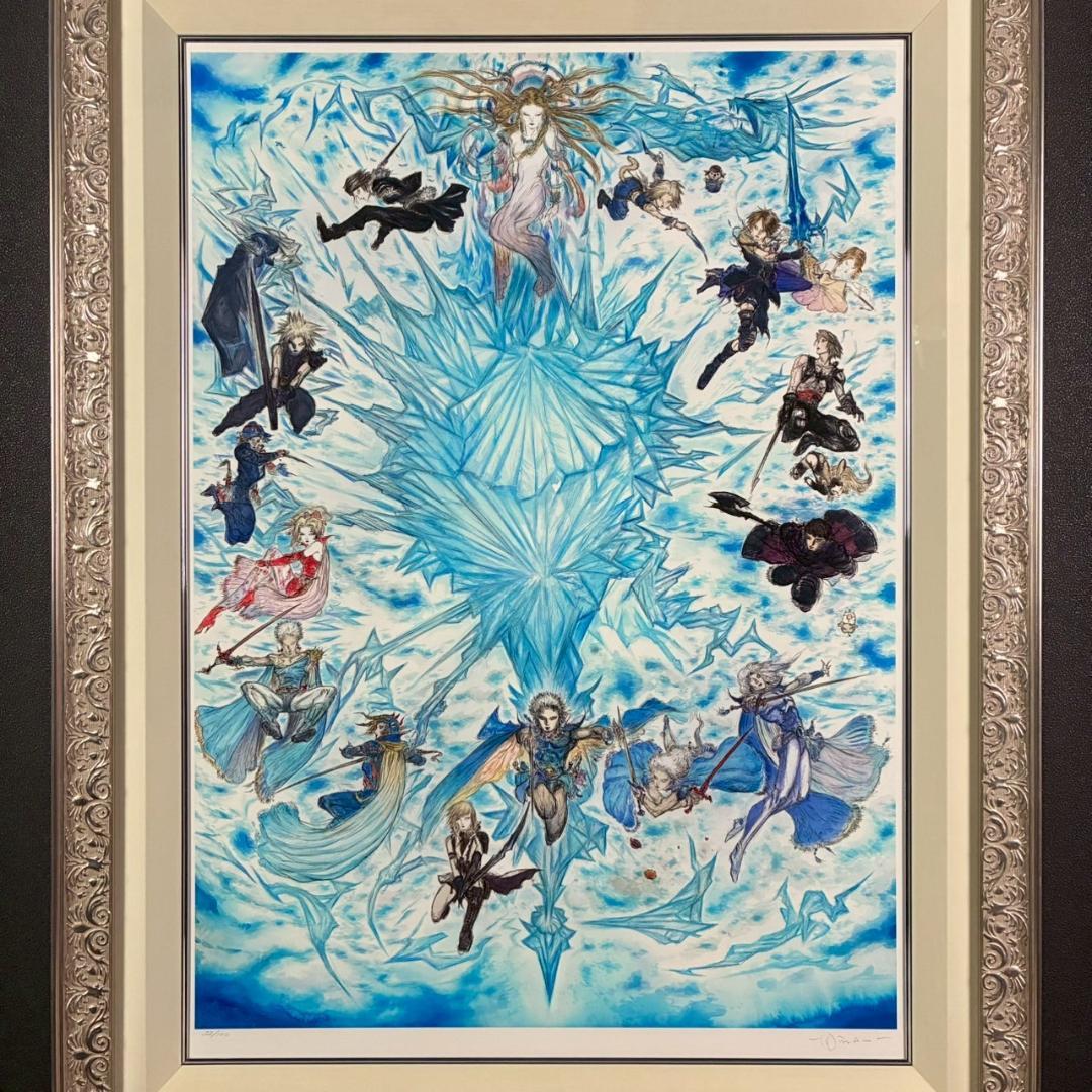 美品 天野喜孝「HEROES」ジクレ版画 直筆サイン入 大作 作品保証書有