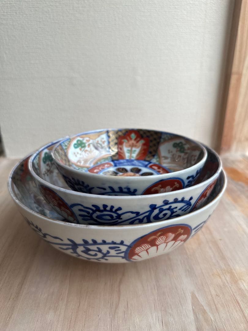 古伊万里 重ね鉢 金彩 骨董