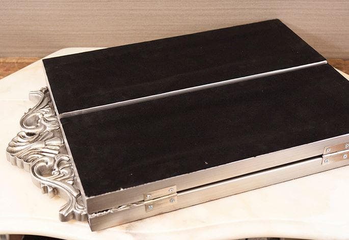 Newチャーチルウッド 三面鏡 シルバー ミラー ロココ 2514SV