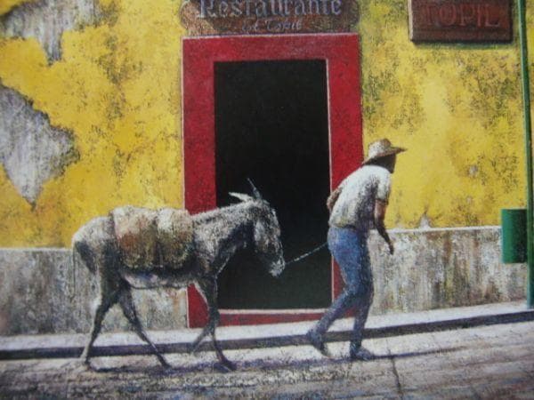 池田良則【オアハカの午后】希少画集画、状態良好、新品高級額装付