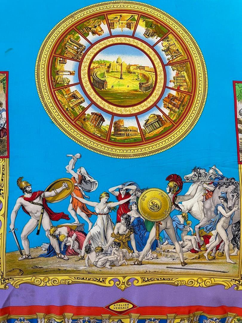 レア貴重‼︎ 価値ある ヴェルサーチ 超特大フリンジ付 古代ローマ調